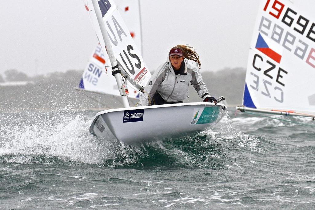ISAF Sailing World Cup, Melbourne Day3 - Laser Radial &copy; Richard Gladwell www.photosport.co.nz